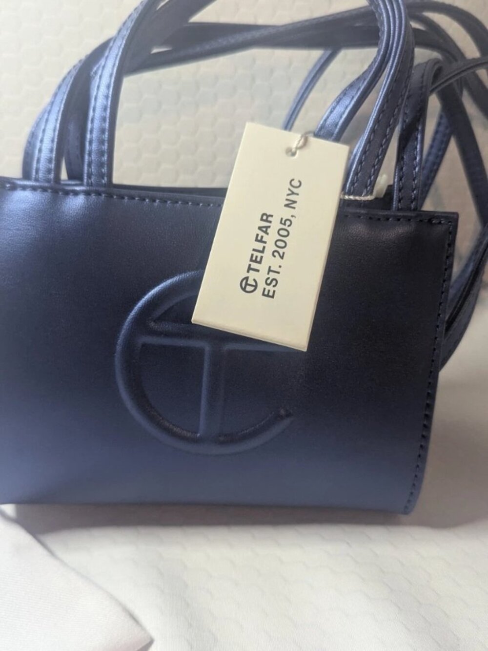 Small Blue Telfar Tote - Picture 2 of 7